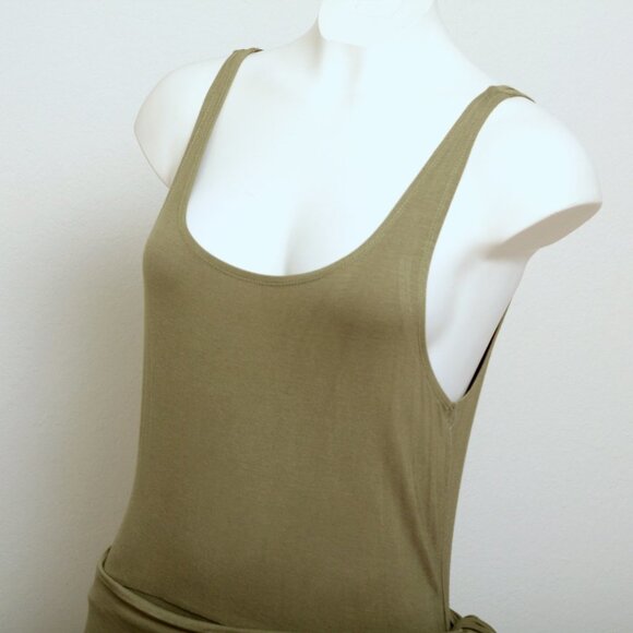 NWT And Now This Knit Sleeveless Wrap High Low Midi Dress - Picture 4 of 15